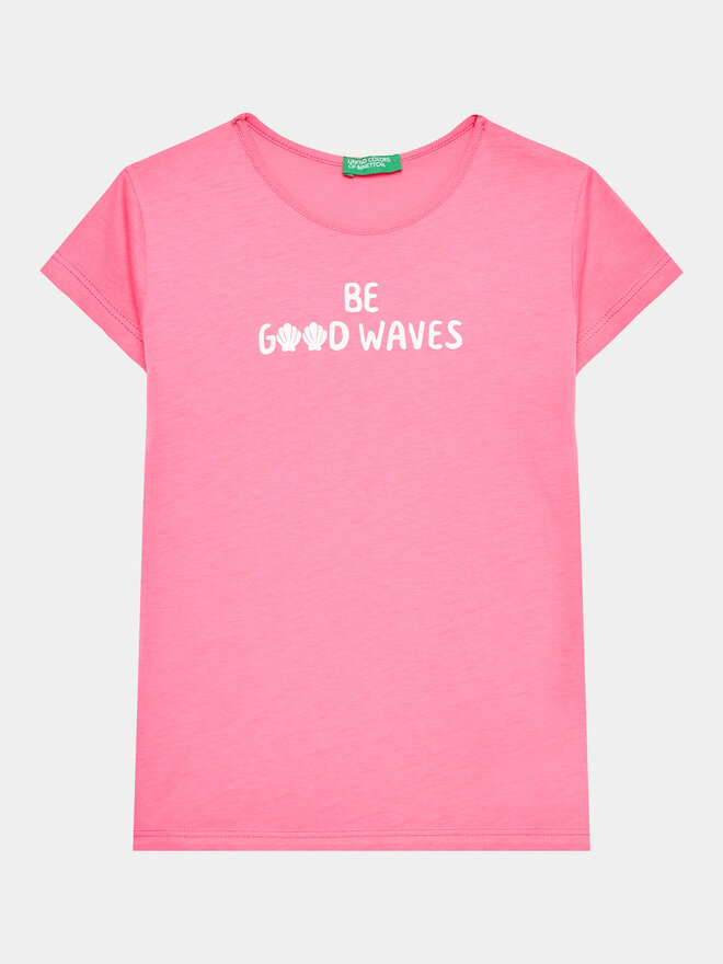 United Colors Of Benetton United Colors Of Benetton Marškinėliai 3096G1095 Rožinė Regular Fit