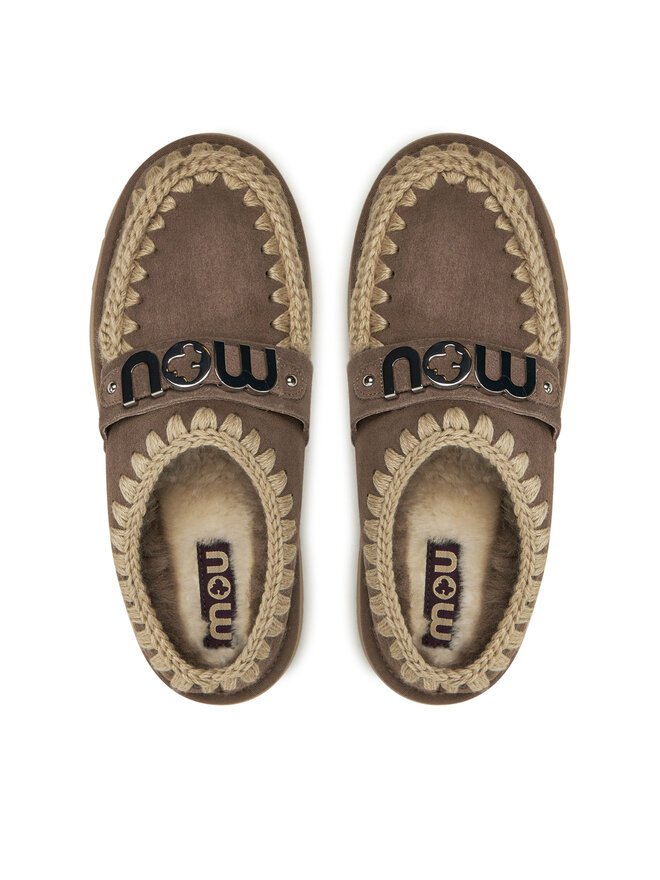 Mou Hausschuhe Mou Bounce Clog Metal Logo FW531001A Braun