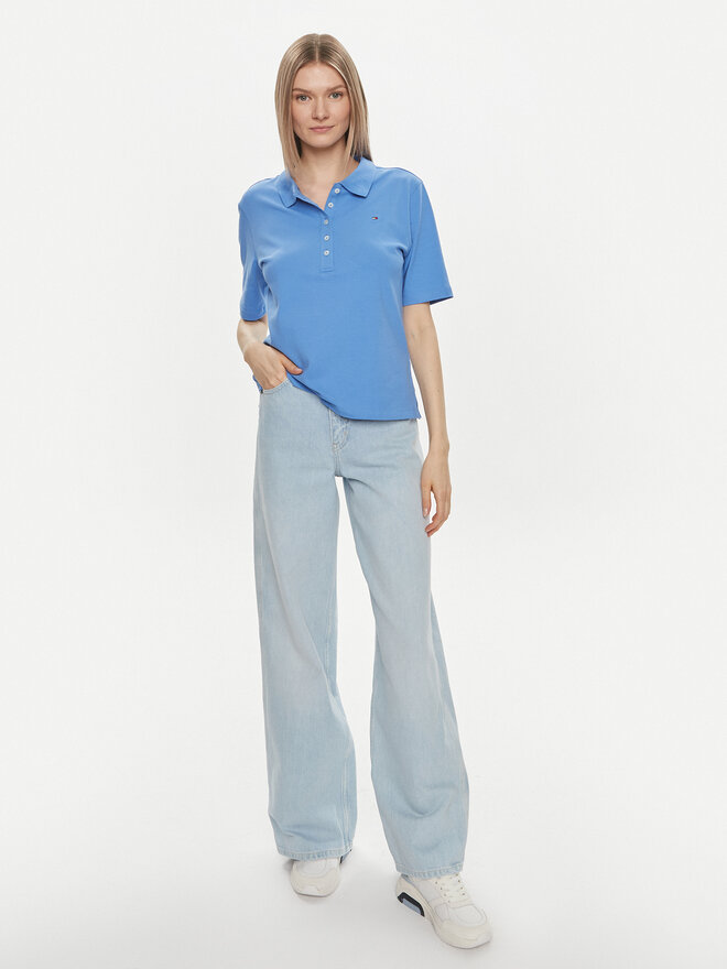 Tommy Hilfiger Tommy Hilfiger Поло 1985 WW0WW37820 Голубий Regular Fit