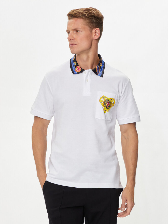Versace Jeans Couture Versace Jeans Couture Polo 76GAGT11 Λευκό Regular Fit