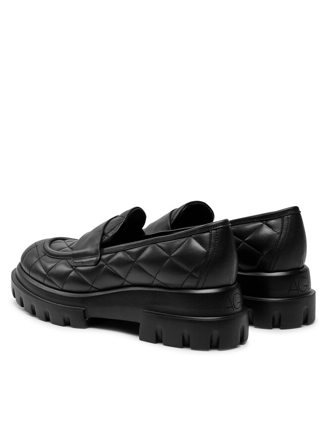 AGL Loafersy AGL Celeste Matelasse D756033PGKA0761013 Černá