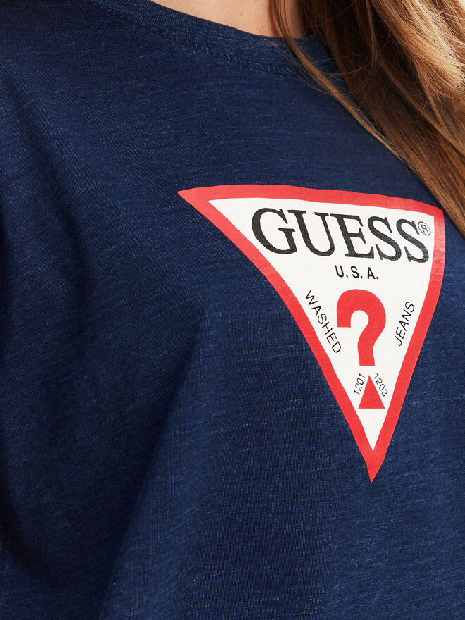 Guess Jeans Guess Jeans Póló W5GI20 KCTG1 Sötétkék Regular Fit