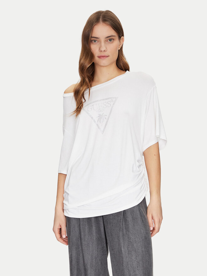 Guess Guess Marškinėliai E4GI00 K68D2 Balta Regular Fit