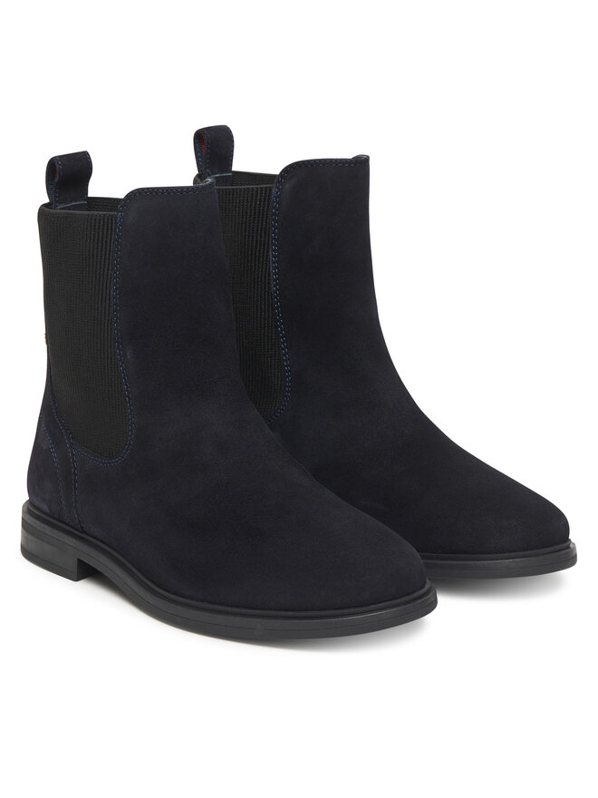 Tommy Hilfiger Klassische Stiefeletten Tommy Hilfiger Flag Boot FW0FW08780 Dunkelblau