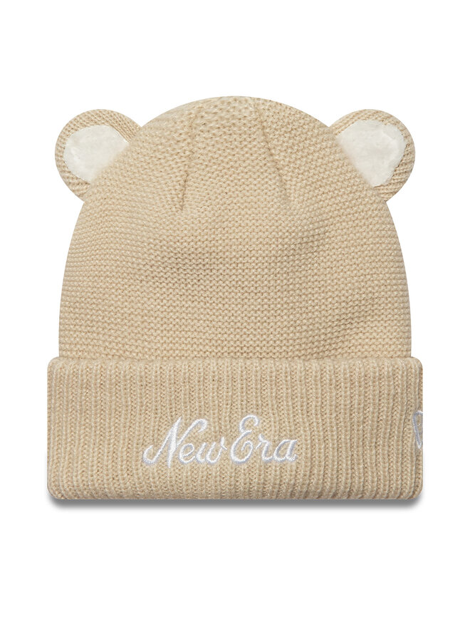 New Era Шапкa New Era Teddy Bear Ears Cuff Knit Beanie 60580793 Бежевий