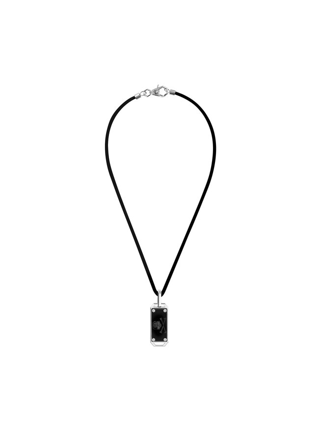 PHILIPP PLEIN Naszyjnik PHILIPP PLEIN $Kull Bones PJWEA05NU Czarny