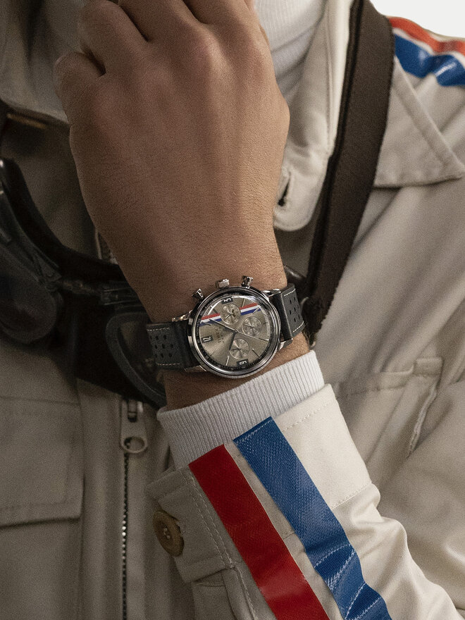 Timex Ročna ura Timex Marlin® Chronograph TW2W98900 Srebrna