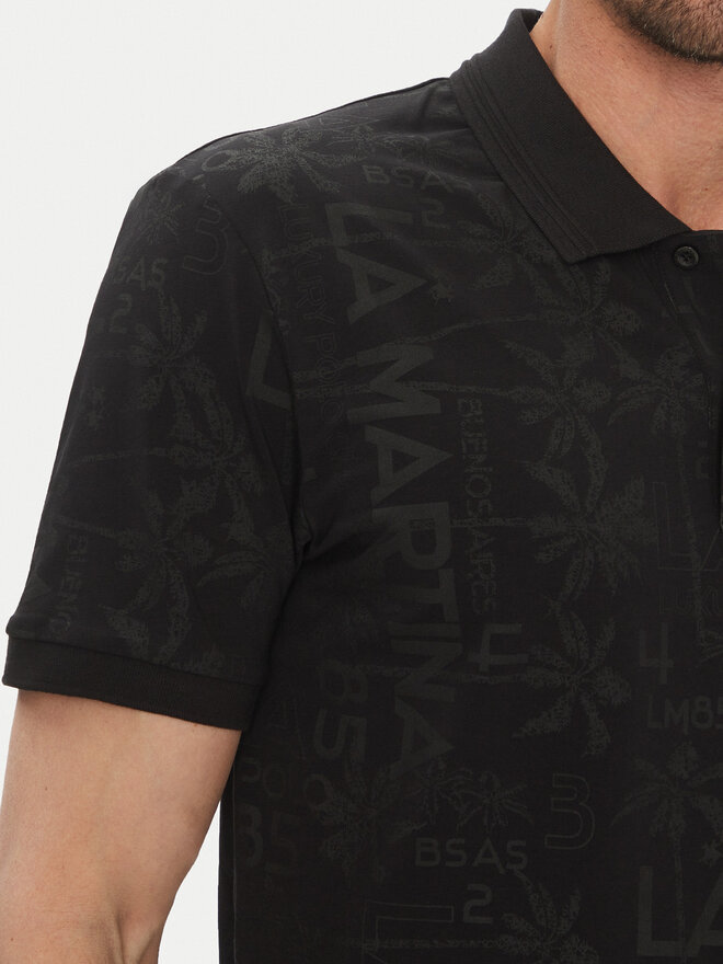 La Martina La Martina Poloshirt Allen MAP010 JS402 Schwarz Regular Fit