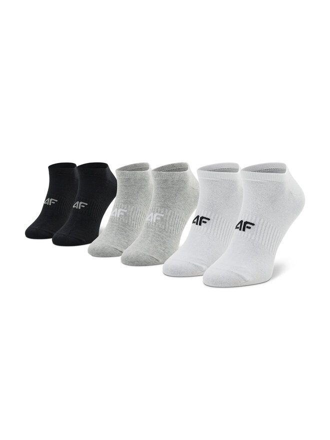 4F Комплект 3 чифта къси чорапи мъжки 4F H4L22-SOM301 Черен