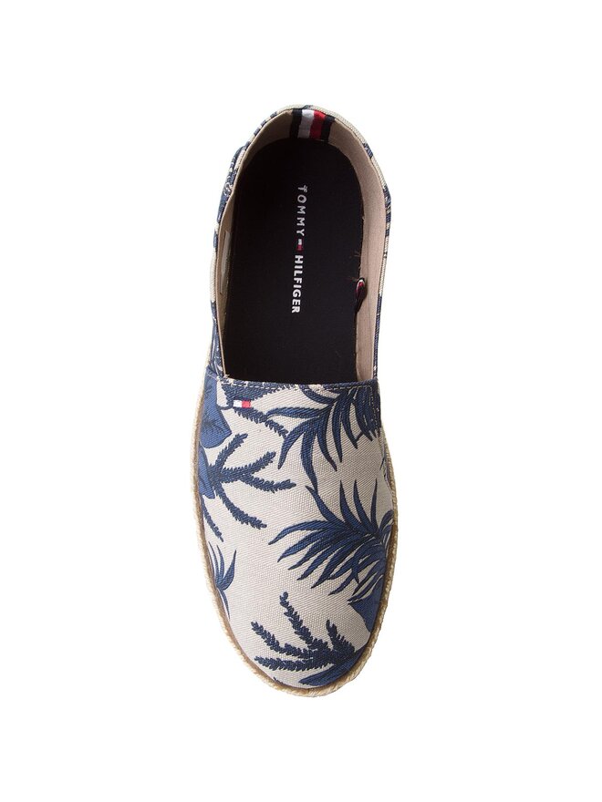 Tommy Hilfiger Espadrilles Tommy Hilfiger Easy Summer Print Slip On FM0FM01814 Beige