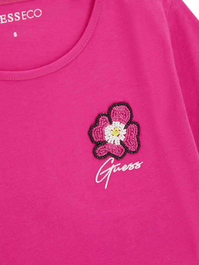 Guess Guess T-Shirt J6GI10 K6YW4 Dunkelrosa Relaxed Fit
