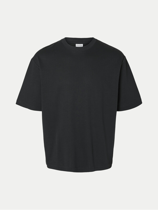 Selected Homme Selected Homme T-Shirt 16094143 Μαύρο Loose Fit