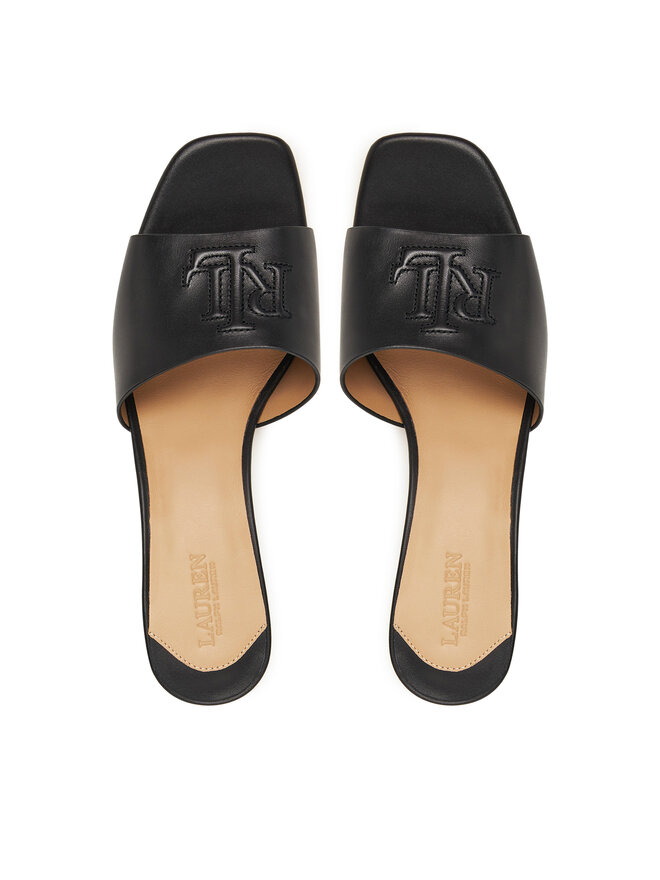 LAUREN RALPH LAUREN Чехли LAUREN RALPH LAUREN Everley Block-Heel 802974364001 Черен