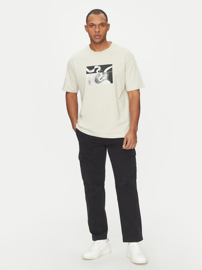 BOSS BOSS Camiseta Barragan 50534919 Beis Relaxed Fit