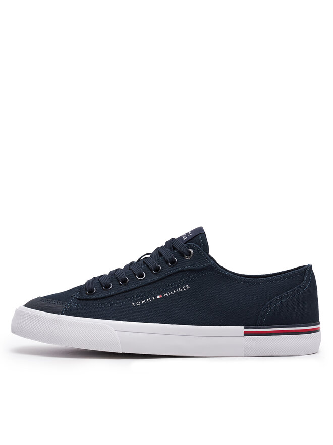 Tommy Hilfiger Sneakers aus Stoff Tommy Hilfiger Corporate Vulc Canvas FM0FM04954 Dunkelblau