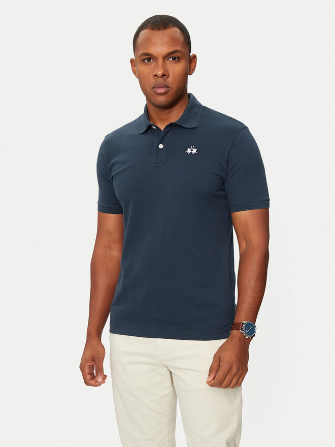 La Martina La Martina Polo marškinėliai BPMP01 PK031 Tamsiai mėlyna Regular Fit