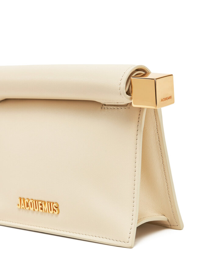 JACQUEMUS Geantă JACQUEMUS La Petite Pochette Rond C 241BA392-3171 Écru