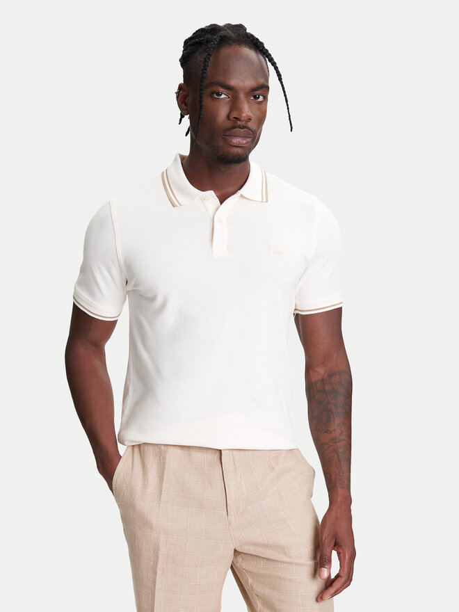 United Colors Of Benetton United Colors Of Benetton Poloshirt 3F9HU302E Beige Regular Fit