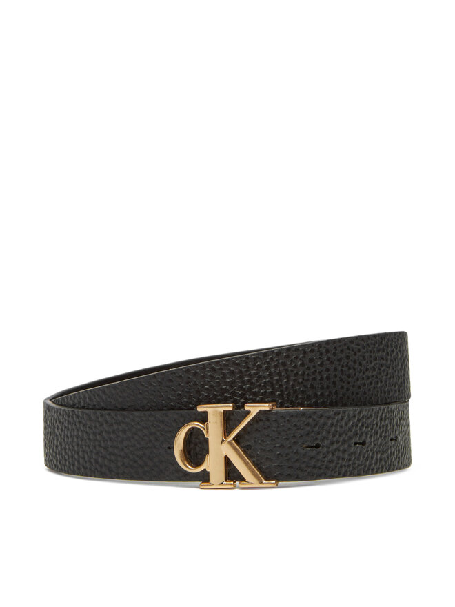 Calvin Klein Damengürtel Calvin Klein Monogram Plaque Buckle 25Mm Rev LV04K7005G Schwarz
