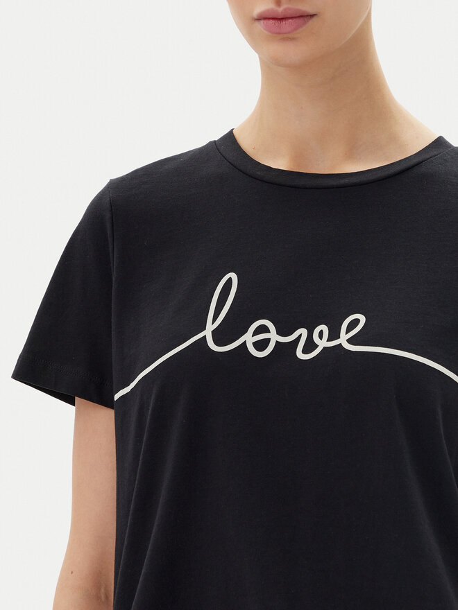 Vero Moda Vero Moda Póló Kami 10332587 Fekete Relaxed Fit