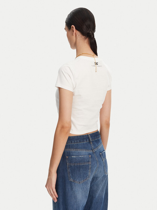 Elisabetta Franchi Elisabetta Franchi Camiseta MA-006-51E2 Blanco Regular Fit