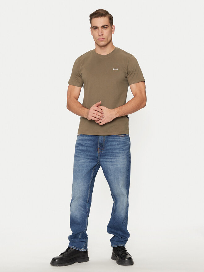 SCHOTT N.Y.C. SCHOTT N.Y.C. Marškinėliai TSCLAWS1 Chaki Regular Fit
