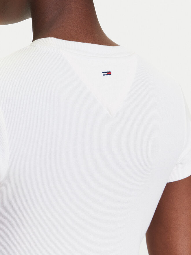 Tommy Jeans Tommy Jeans Póló DW0DW21421 Ekru Slim Fit