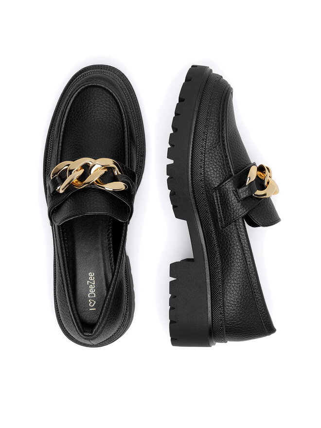 DeeZee Loafersy DeeZee 23038T259 Czarny