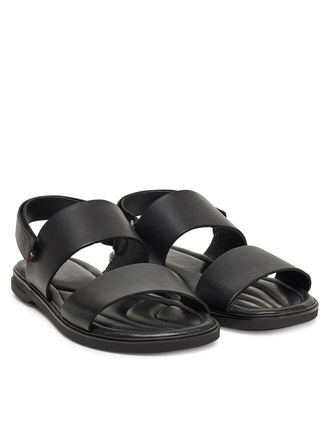 Tommy Hilfiger Sandály Tommy Hilfiger Premium Hilfiger Strappy Lh Sand FM0FM05356 Černá