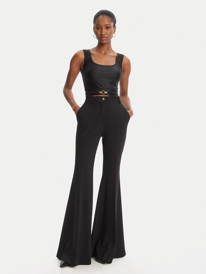 Just Cavalli Just Cavalli Top Crop Element 79PAM2A6 Negro Slim Fit
