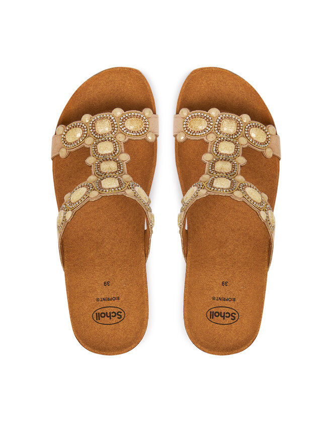 Scholl Pantoletten Scholl Zanzibar T-Bar MF00809 Beige