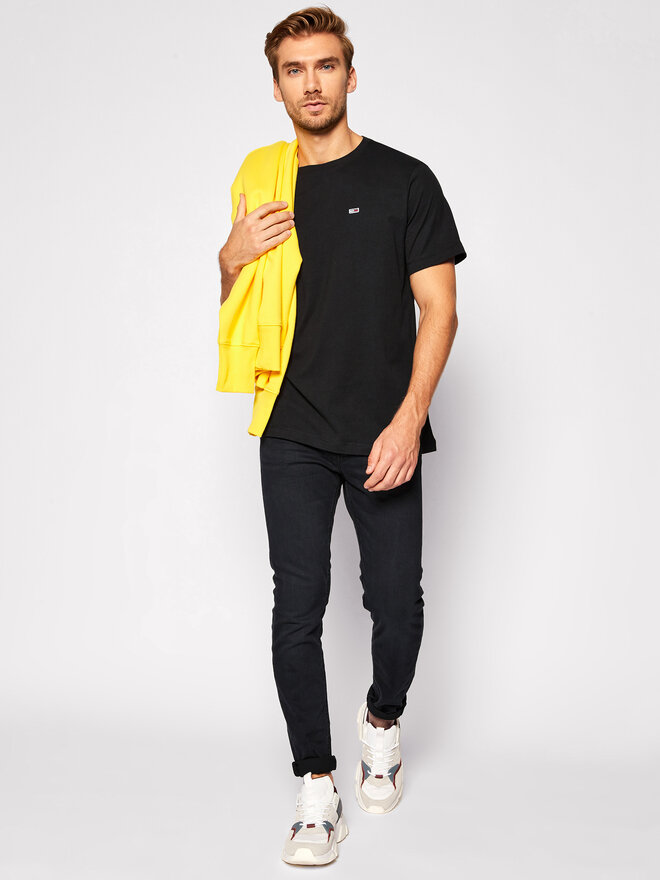Tommy Jeans Tommy Jeans Marškinėliai Tjm Classic DM0DM09598 Juoda Regular Fit
