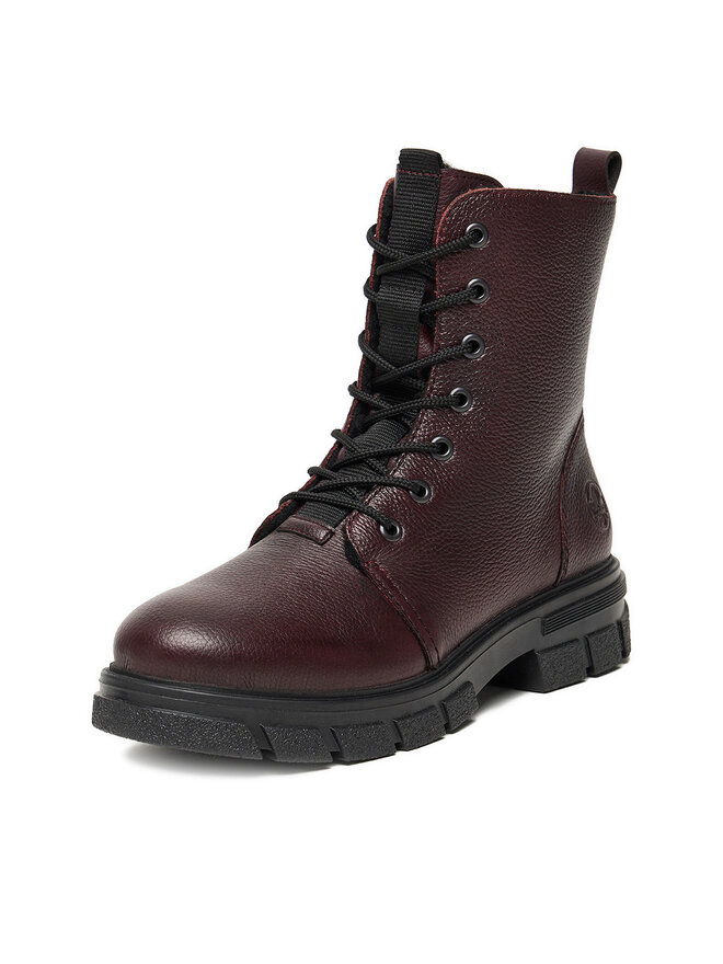 Rieker Botines planos Rieker CEO-Z9116-35 Guinda/burdeos