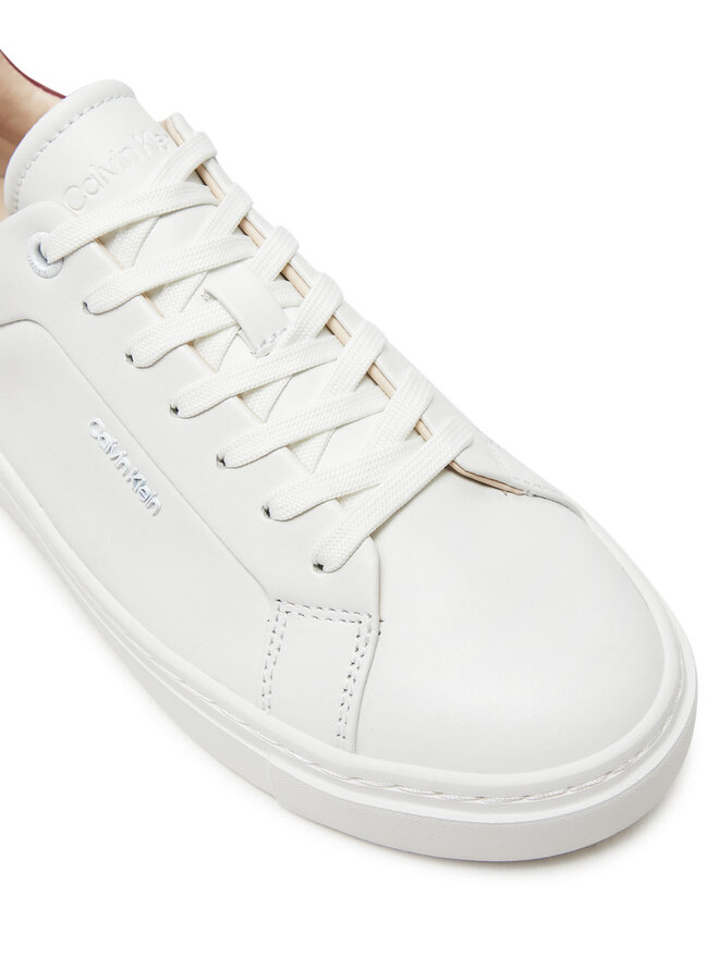 Calvin Klein Снікерcи Calvin Klein Cupsole Lace Up W/Ml Lth HW0HW02201 Білий