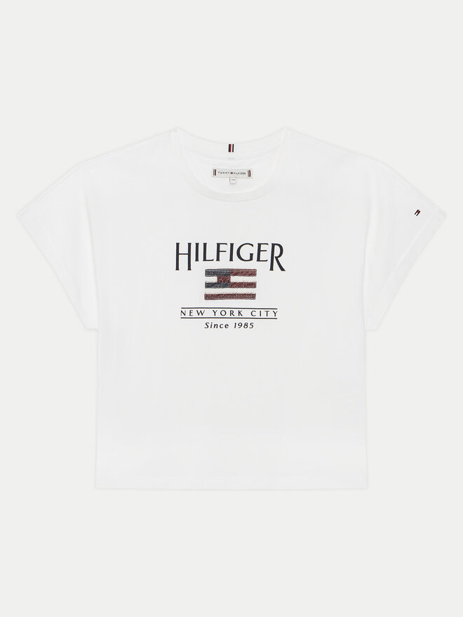 Tommy Hilfiger Tommy Hilfiger Camiseta KG0KG08525 D Blanco Regular Fit