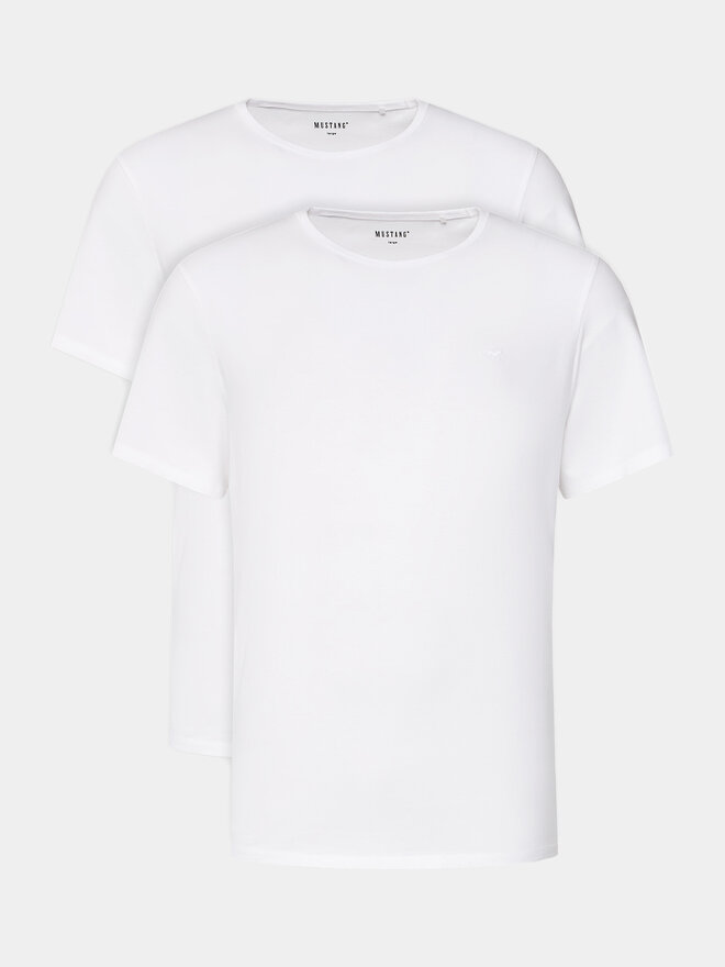 Mustang Mustang Σετ 2 T-Shirts 1014663 Λευκό Regular Fit