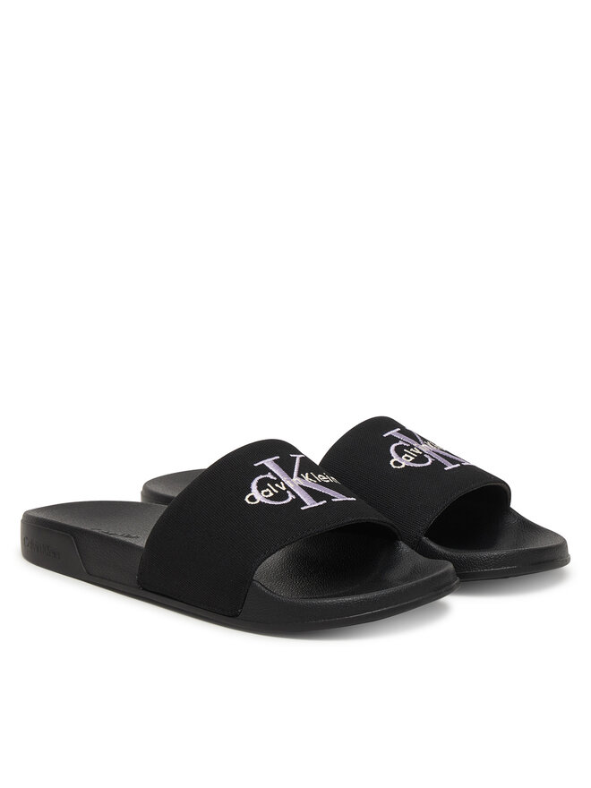 Calvin Klein Pantoletten Calvin Klein Ess Slide Cv HW0HW02958 Schwarz