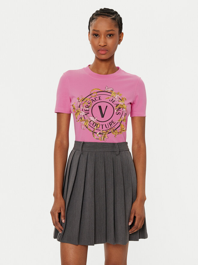 Versace Jeans Couture Versace Jeans Couture Футболка 78HAHC01 Рожевий Regular Fit