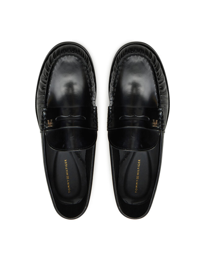 Tommy Hilfiger Μοκασίνια Tommy Hilfiger Loafer Abrasivato Leather FW0FW08617 Μαύρο