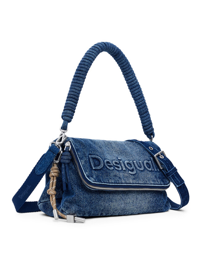 Desigual Geantă Desigual Half Logo 25SAXD23 Albastru