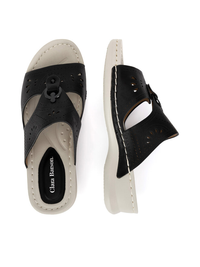 Clara Barson Pantoletten Clara Barson WYL05010-13 Schwarz
