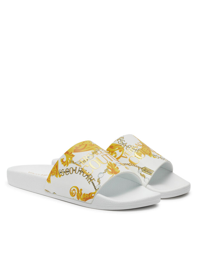 Versace Jeans Couture Шльопанці Versace Jeans Couture 77YA3SQ4 ZS834 Білий