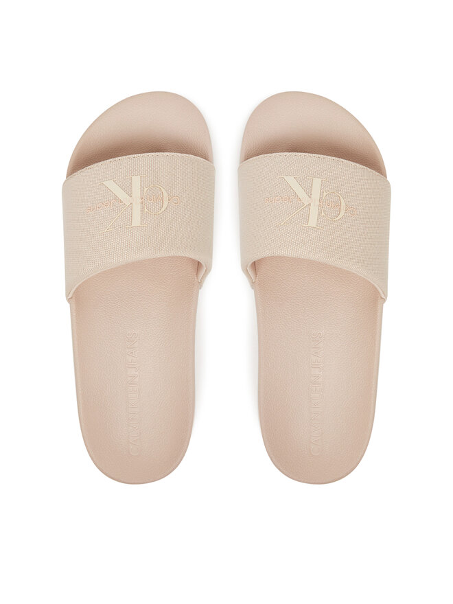 Calvin Klein Jeans Iešļūcenes Calvin Klein Jeans Slide Monogram Wn YW0YW01835 Bēšs