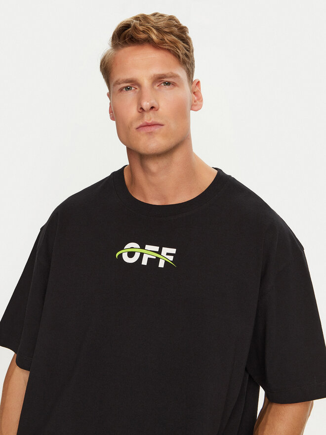 Off-White Off-White T-Shirt OMAA038F22JER0071001 Schwarz Regular Fit