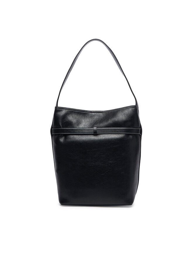 Calvin Klein Handtasche Calvin Klein Buckle Medium Bucket LV04F3551G Schwarz