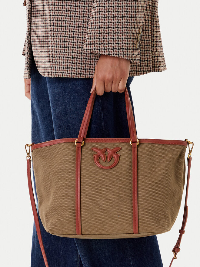 PINKO Torbica PINKO Miranda Shopper Classic PE 25 PLTT 104714 A2G2 Kaki