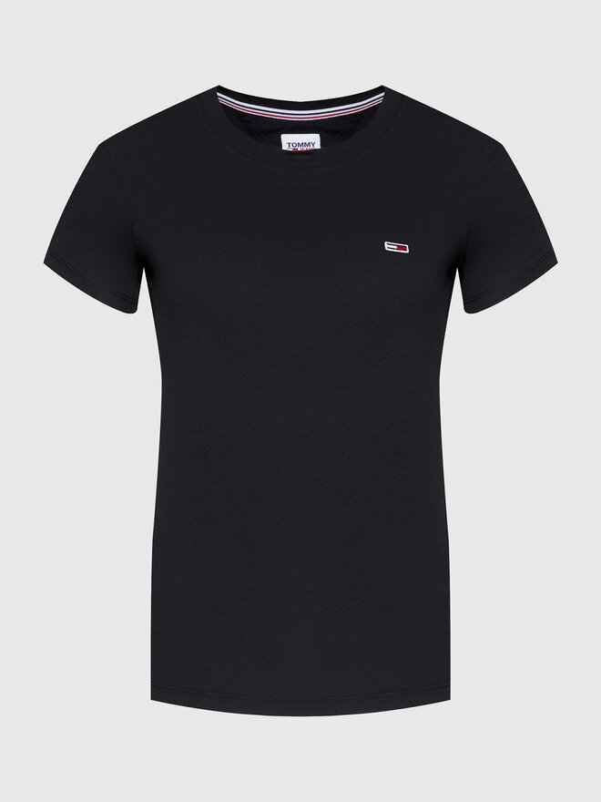 Tommy Jeans Tommy Jeans Marškinėliai Tjw Jersey DW0DW09198 Juoda Regular Fit