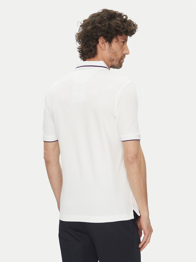 La Martina La Martina Polo marškinėliai Yeshayahu MAP320 PK001 Balta Regular Fit