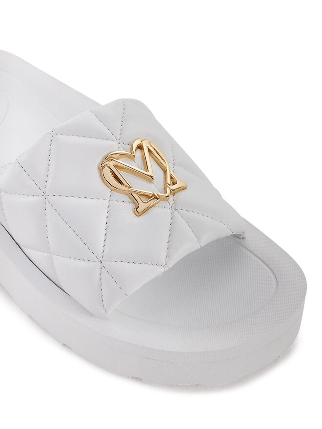 LOVE MOSCHINO Klapki LOVE MOSCHINO JA28014I1MIE0100 Biały