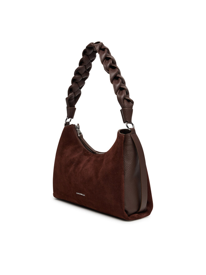 Coccinelle Ročna torba Coccinelle P6P Boheme Suede Bimaterial E1 P6P 13 03 01 Rjava